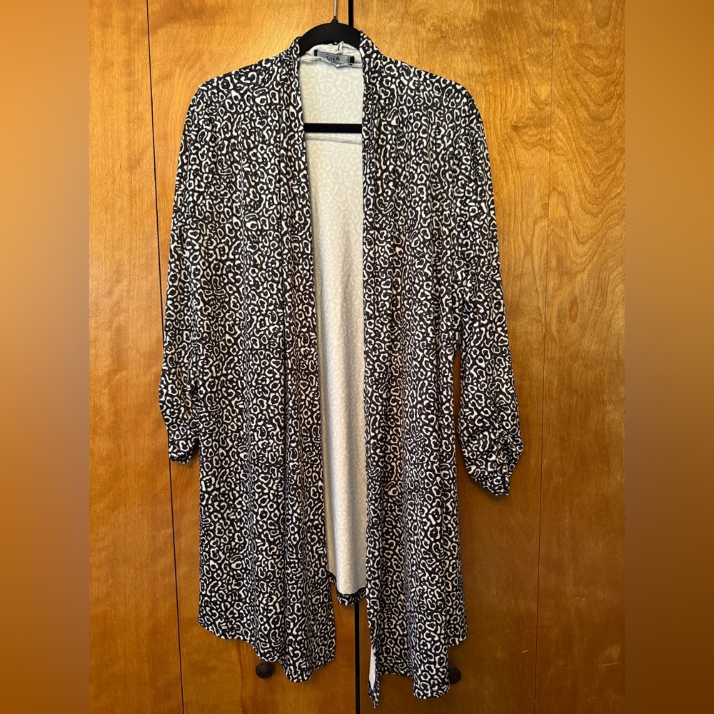CLEARANCE Lily Black and White Leopard Print Jacket